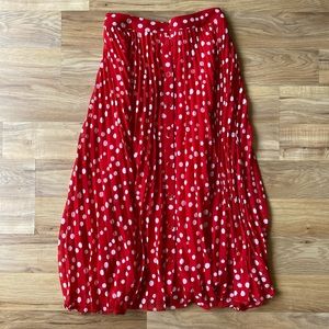 LEA & VIOLA || red & white polka dot skirt